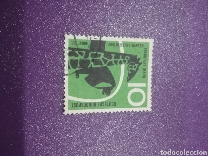 Briefmarken: Sellos Alemania, R. Federal mtdos/1958/centenario/zoo/Franchfurt/animales/fauna/jirafa/leon/felinos/