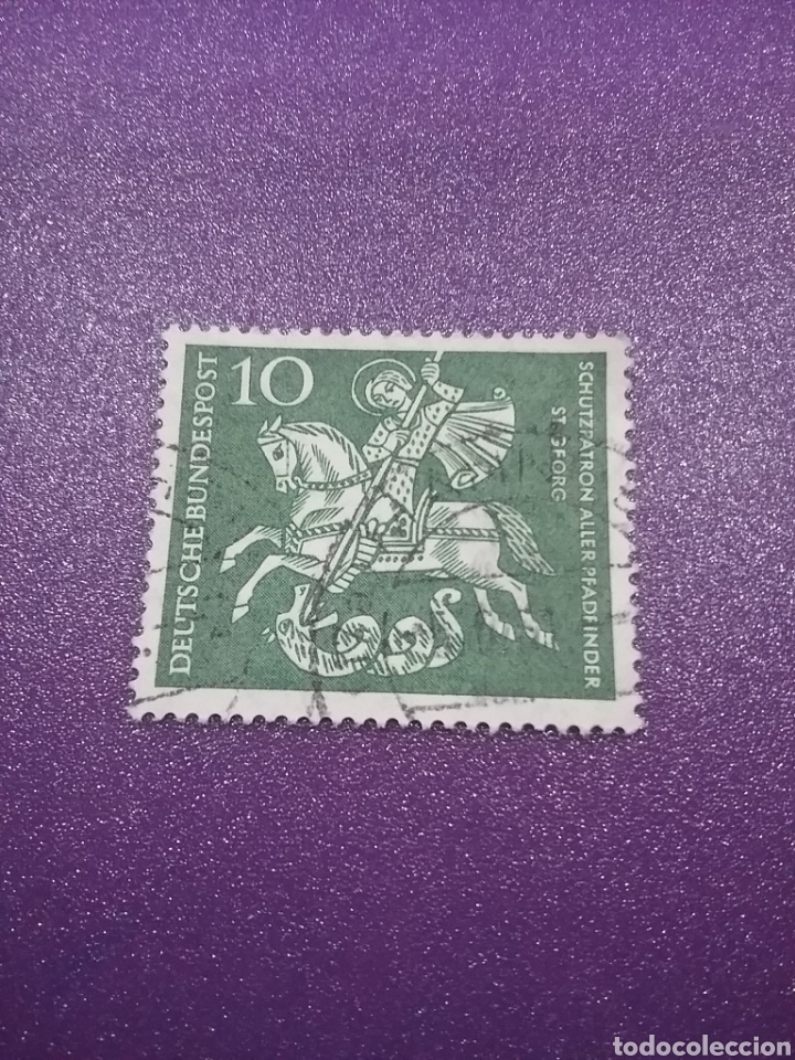 Briefmarken: Sellos Alemania R. Federal mtdos/1961/San/Jorge/patron/scout/caballo/dragon/jinete/mamiferos/lanza/a