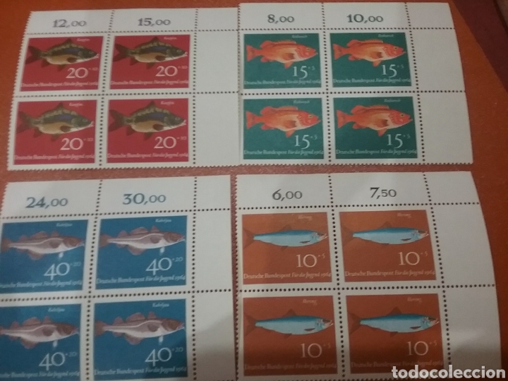 Briefmarken: Sello Alemania R. Federal nuevos/1964/Bq 4/projuventud/peces/pescados/fauna/marina/bacalao/carpa/are