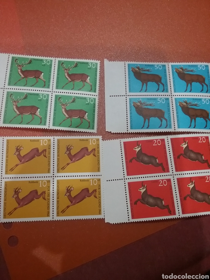 Briefmarken: Sello Alemania R. Federal nuevos/1966/Projuventud/fauna/animales/ciervo/corzo/gamo/rebeco/mamifero