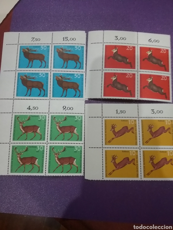 Briefmarken: Sello Alemania R. Federal nuevos/1966/Projuventud/fauna/animales/ciervo/corzo/gamo/rebeco/mamifero