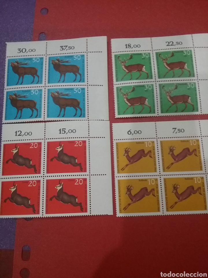 Briefmarken: Sello Alemania R. Federal nuevos/1966/Projuventud/fauna/animales/ciervo/corzo/gamo/rebeco/mamifero