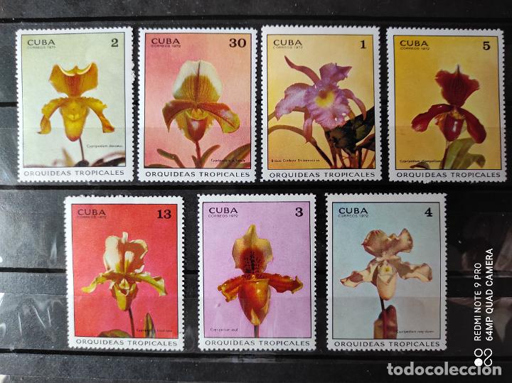Sellos: CUBA- ORQUIDEAS TROPICALES- MICHEL1751/1757 SERIE NUEVA SIN SE&Ntilde;AL DE CHARNELA