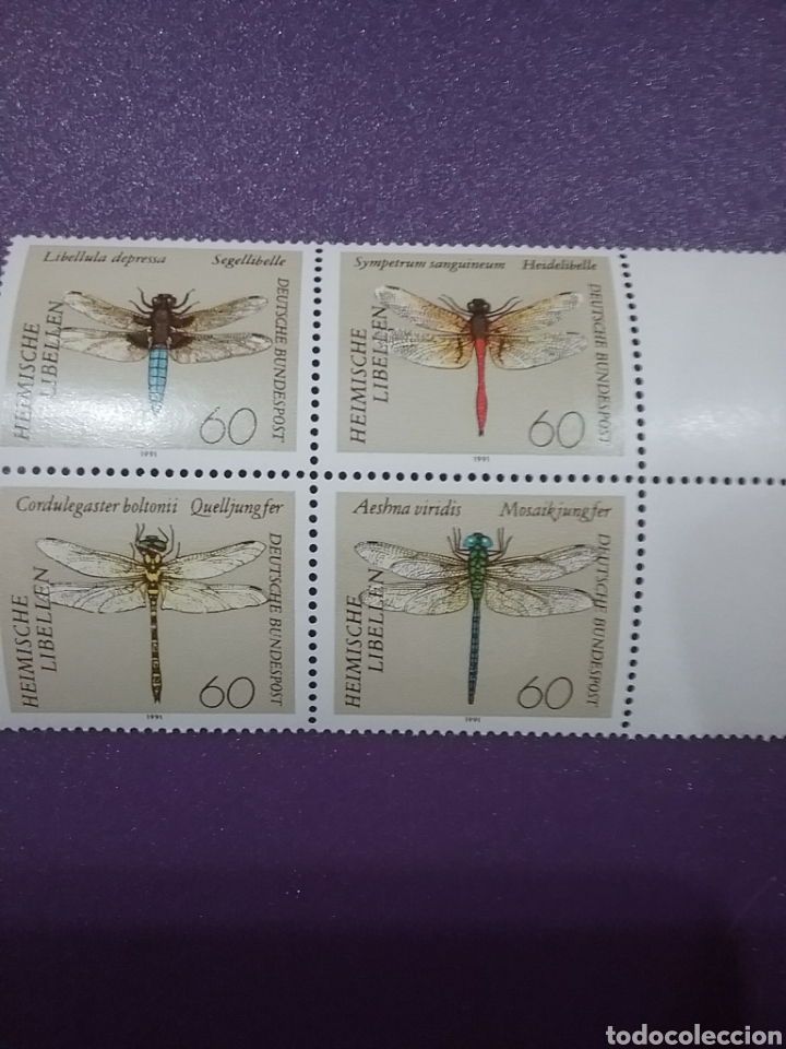 Sellos: Sello Alemania R Federal nuevo/1991/libelulas/insectos/animales/polillas/mariposa/fauna/depresa/nati