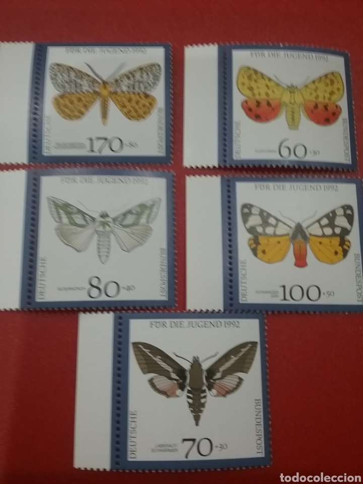 Sellos: Sello Alemania R. Federal nuevo/1992/pro/juventud/mariposas/polillas/animales/insectos/fauna/cucarac