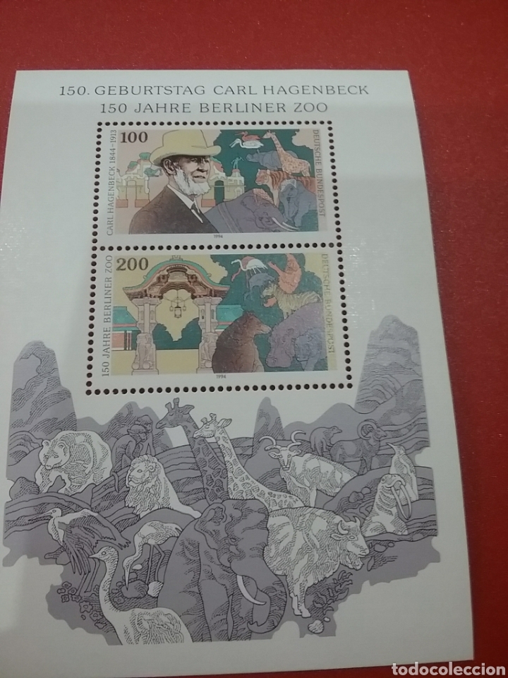 Sellos: HB Alemania R. Federal nuevos/1994/CLaniv/nacimeinto/Karl/Hagenberg/zoo/oso/animales/jirafa/aves/fel
