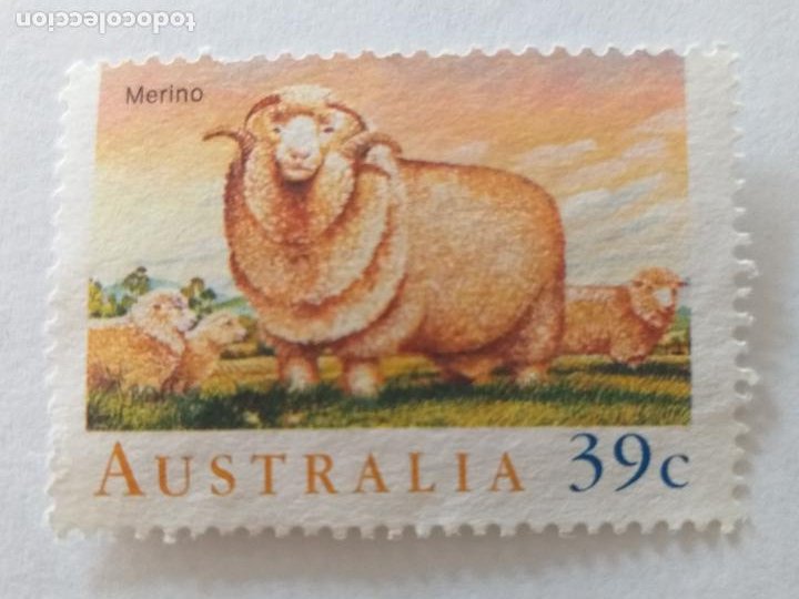 Sellos: Sello de Australia. Yvert 1107. Fauna. Razas de ovejas. - Foto 1 - 243848340