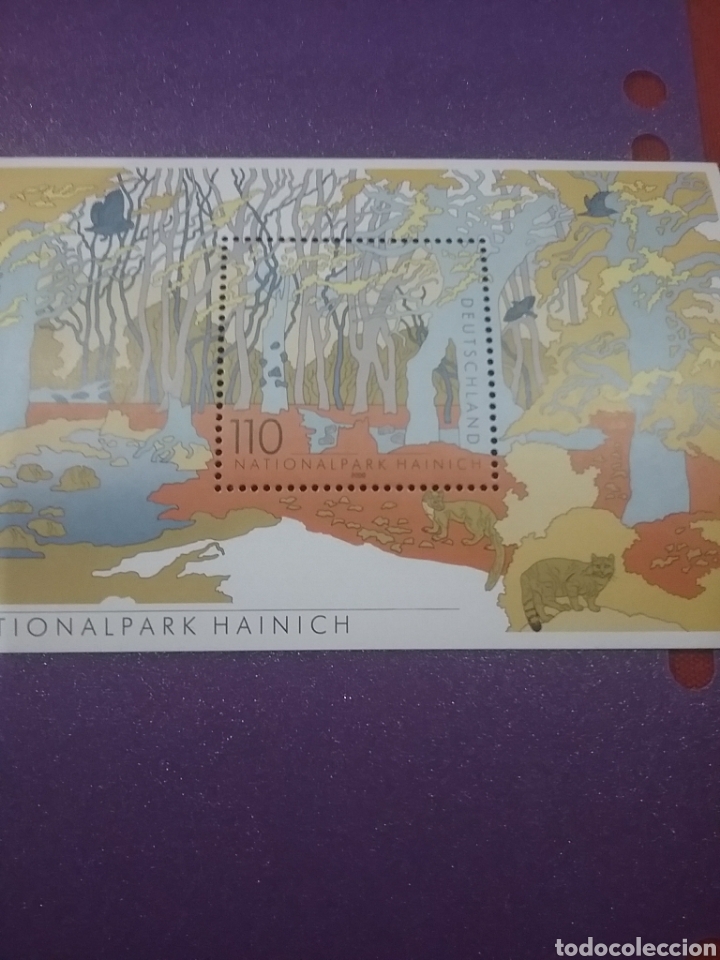 Briefmarken: HB Alemania R. Federal nuevo/2000/Parque/nacional/Hainich/arboles/flores/flora/naturaleza/aves/gatos