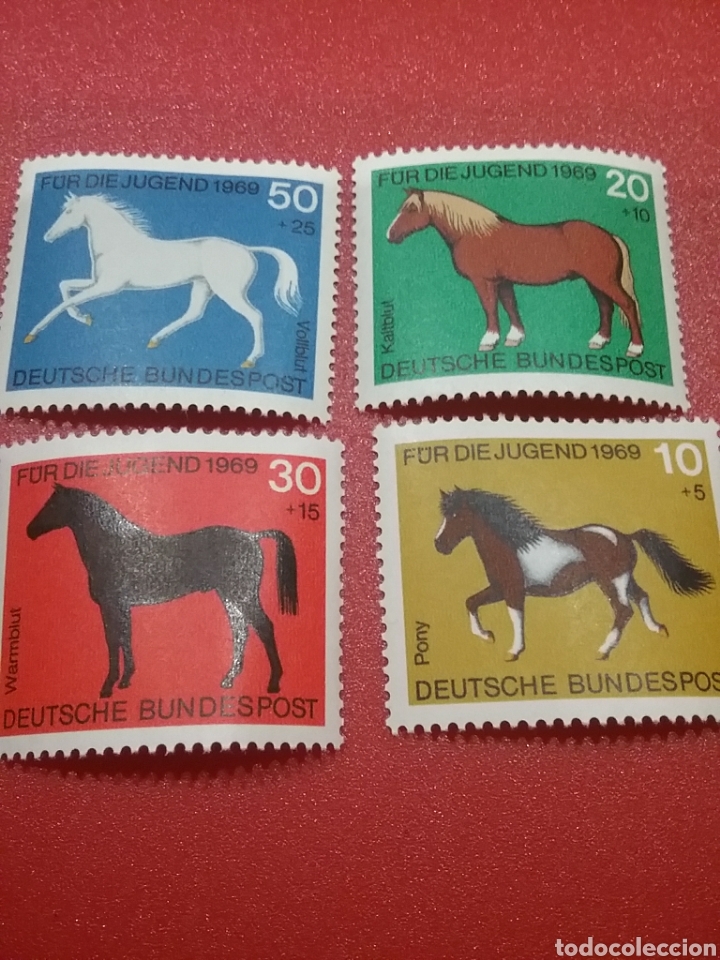 Briefmarken: Sello Alemania R. Federal nuevos/1969/Pro/juventud/poni/pura/sangre/caballo/equino/yegua/mamifero/fa