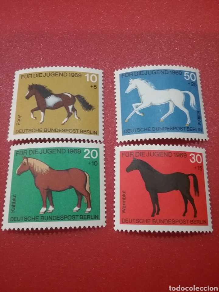 Briefmarken: Sello Alemania, Berlin nuevos/1969/Pro/juventud/poni/pura/sangre/caballo/equino/yegua/mamifero/fa