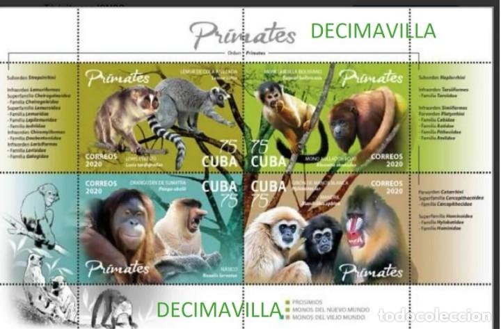 Sellos: FAVR424, CUBA, PRIMATES, 2020 - Foto 1