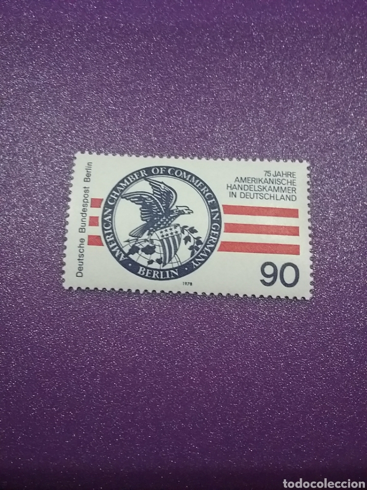 Briefmarken: Sello Alemania, Berlin nueva/1978/75Aniv/camara/comercio/aguila/ave/pajaro/fauna/bamdera/laurel