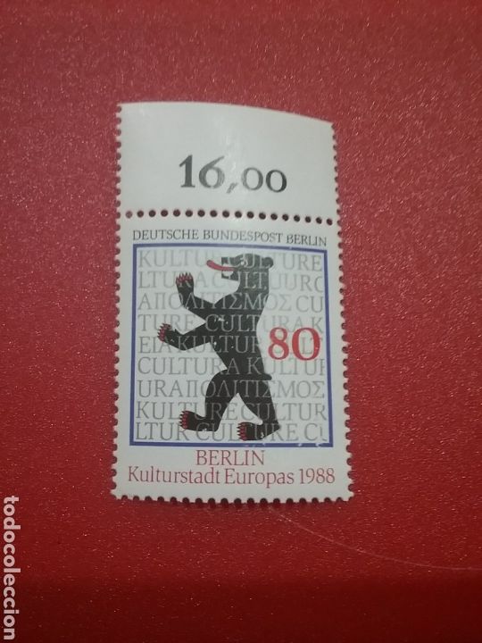 Timbres: Sello Alemania, Berlin nuevo/1988/capital/europa/cultura/escudo/animales/heraldicas/oso/mamifero/fau