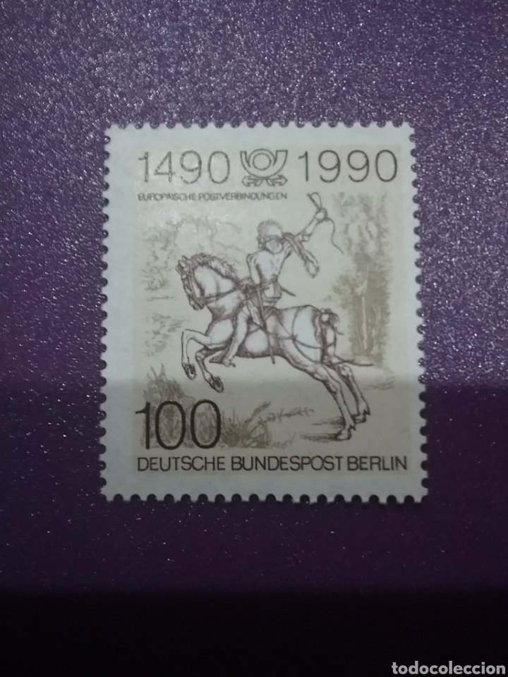 Selos: Sello Alemania, Berlin nuevo/1990/5Cent/rutas/postal/europa/caballo/mamifero/cartero/arbol/uniforme/