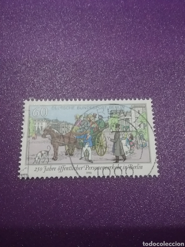 Selos: Sello Alemania, Berlin mtdos/1990/250Aniv/transporte/publico/caballo/mamifero/trajes/carruaje/carro/