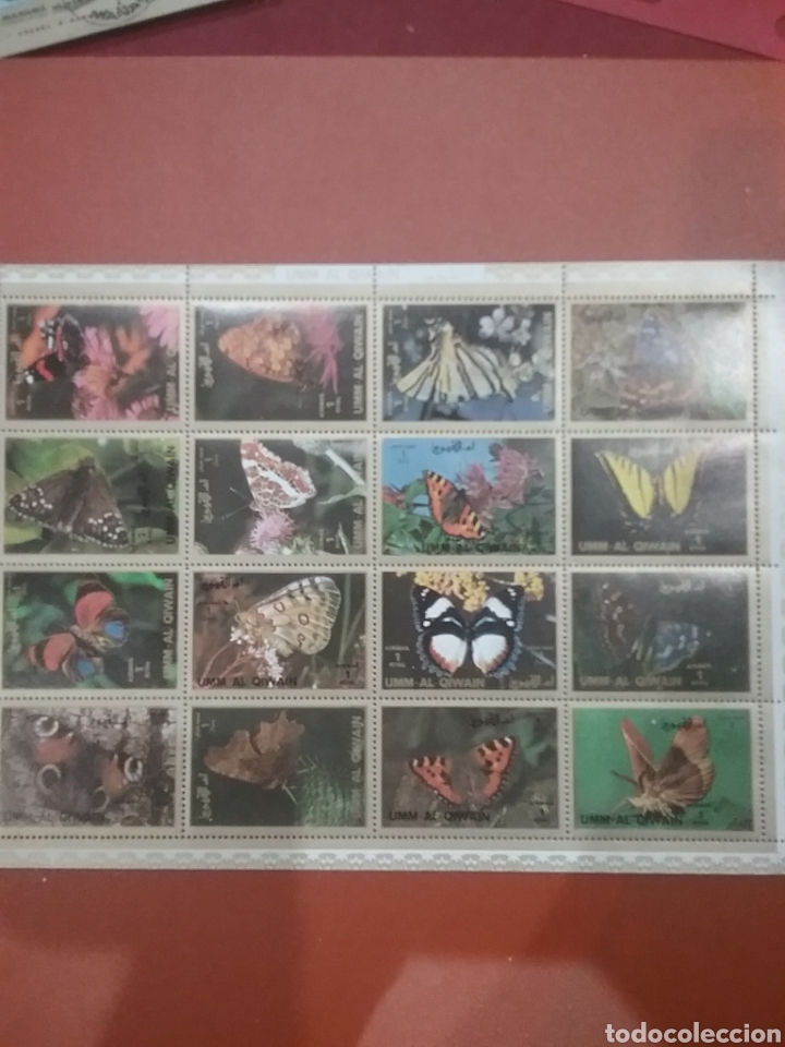 Timbres: HB Umm Al Qiwain (E.A.U) nueva/1972/mariposas/fauna/naturaleza/polilla/insectos/animales/flores/flor