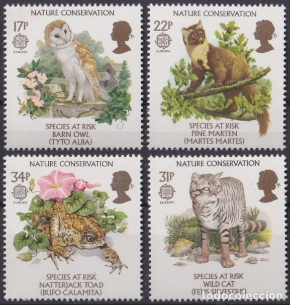 Briefmarken: F-EX25944 ENGLAND UK MNH 1986 ENDANGERED BIRD OWL WILD CAT FROG PINE MARTEN.
