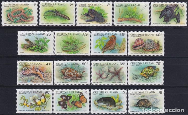 Selos: F-EX25472 CHRISTMAS IS MNH 1987 WILDLIFE BIRD AVES BAT BUTTERFLIES SHELL LIZARD.