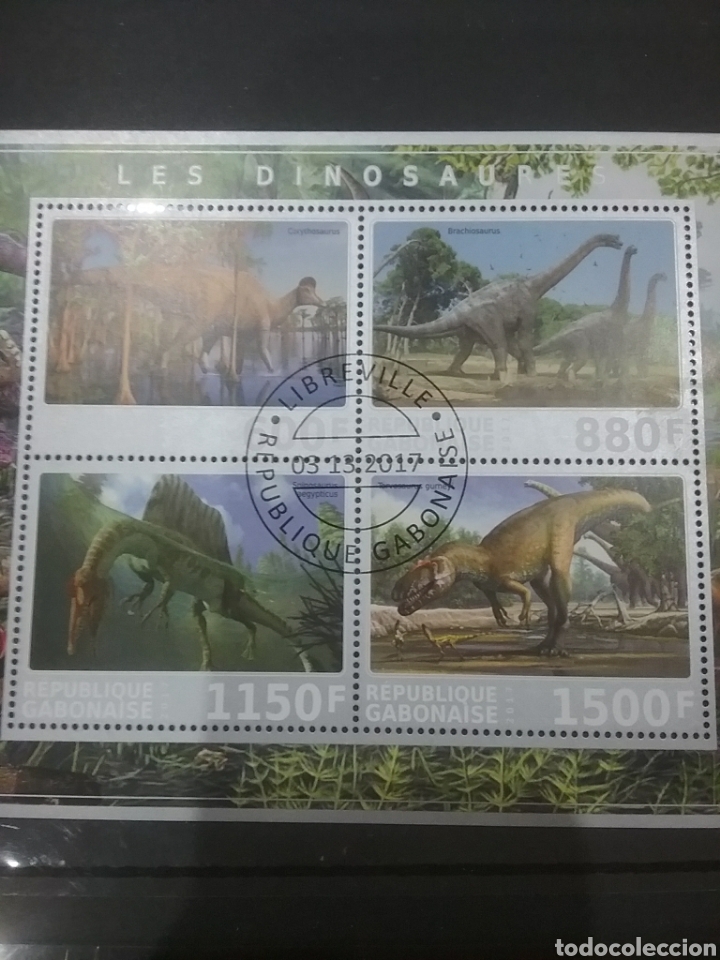 Briefmarken: HB Gabonaise(Gabon) mtda/2017/animales/prehistoricos/dinosaurio/fauna/historia/rex/flora/naturalez/2
