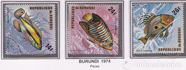 Briefmarken: LOTE DE SELLOS DE ANIMALES BURUNDI - FAUNA - PECES - AHORRA EN EL ENVIO Y COMPRA MAS