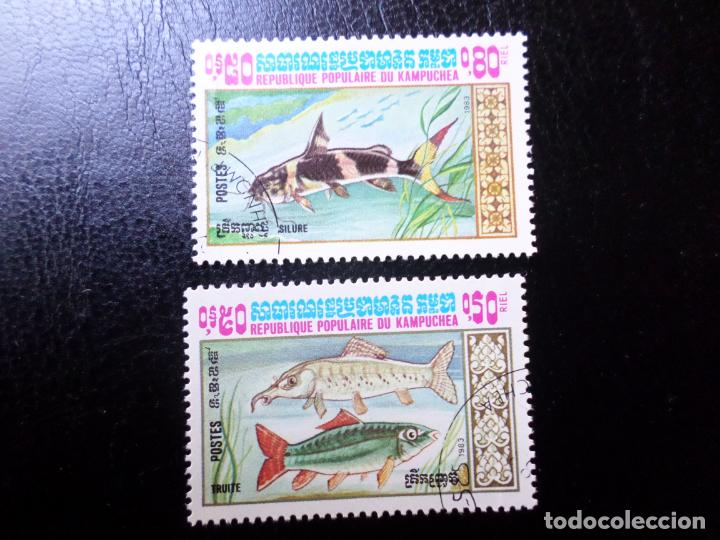 Briefmarken: *kampuchea, 1983, 2 sellos tema fauna, peces