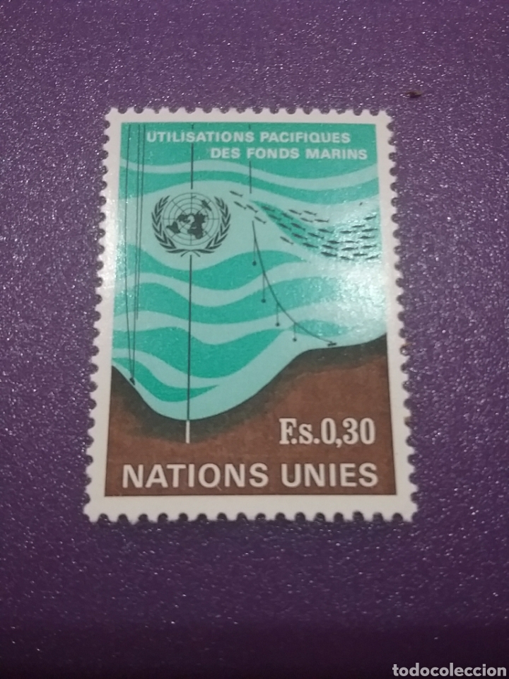 Briefmarken: ello Naciones Unidas (Ginebra) nuevos/1971/uso/pacifico/recursos/mar/peces/pescado/fauna/animales/