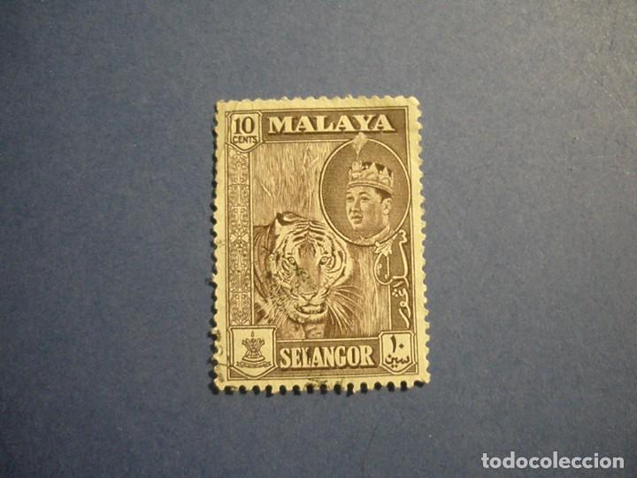 Timbres: MALASIA-MALAYA (SELANGOR) 1961 - ANIMALES, TIGRE - SULTAN SALANHUDDIN ABDUL AZIZ.
