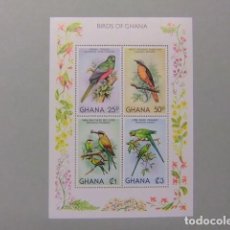 Sellos: GHANA 1981 FAUNA BIRDS PAJAROS OISEAUX YVERT BLOC 86 ** MNH. Lote 299051908