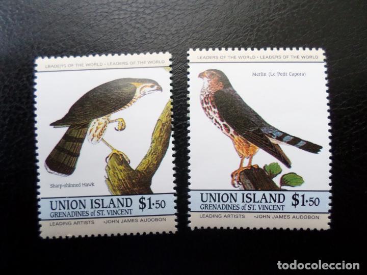 Timbres: union island, tema fauna, aves