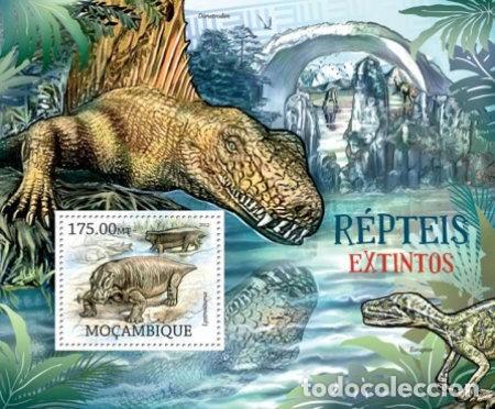 Sellos: MOZAMBIQUE 2012 - HB REPTILES EXTINTOS - Foto 1