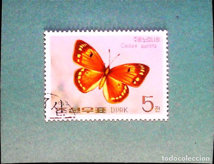 Sellos: Francobollo Usato Corea tematica Farfalle - mariposas - Foto 1