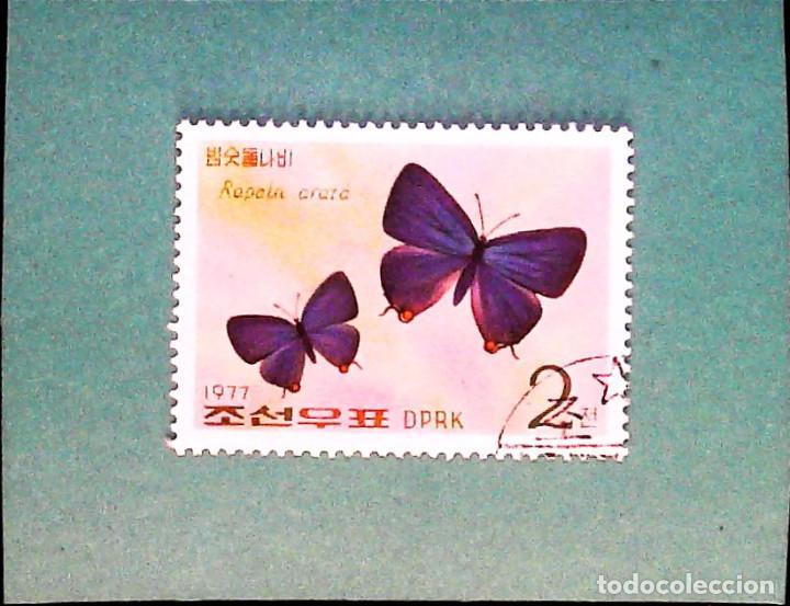 Sellos: Francobollo Usato Corea tematica Farfalle - mariposas - Foto 1