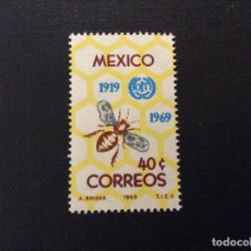 Sellos: INSECTOS. MEXICO Nº YVERT 757*** AÑO 1969. 50 ANIVERSARIO DE LA OIT. Lote 376028514