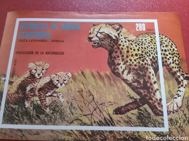 Selos: HB G. Ecuatorial nueva/1974/fauna/africa/animales/salvajes/guepardo/felino/LEER DESCRIPCI&Oacute;N REGALOvs