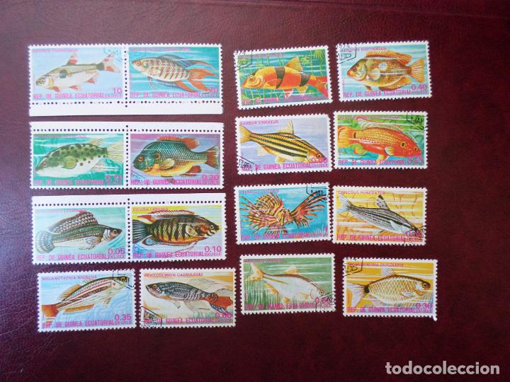 Sellos: +rep. de guinea ecuatorial, peces - Foto 1