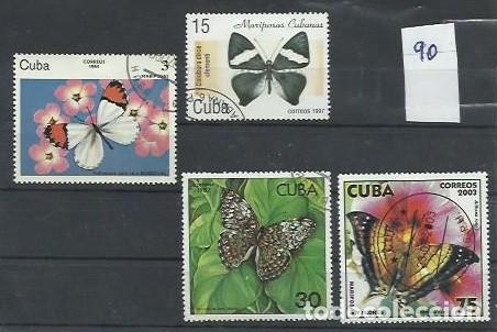 Sellos: FAUNA.- ID 90.- MARIPOSAS.- CUBA - Foto 1