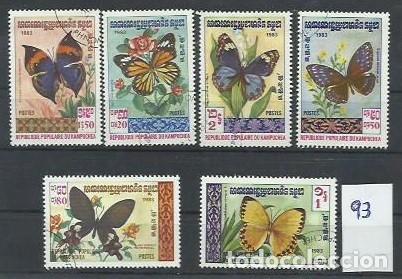 Selos: FAUNA.- ID 93.- MARIPOSAS.- KAMPUCHEA