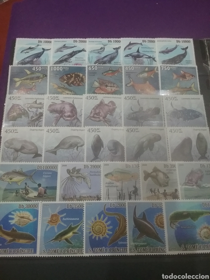Sellos: Sellos S. Tome Principe, Comores y Bissau/2009/peces/pescado/fauna/marina/agua/salada/dulce/