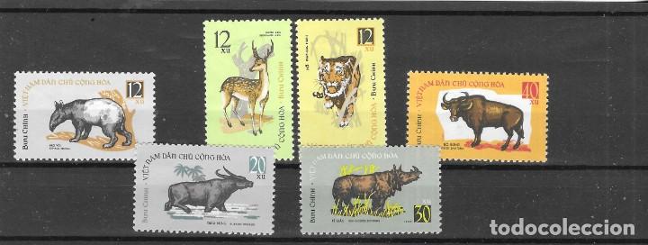Timbres: VIET NAM NORTE N&ordm; 377 al 382(*) charnela