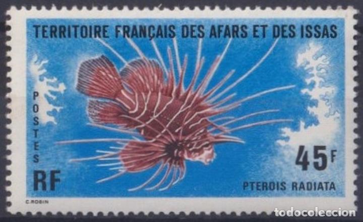 Timbres: F-EX30389 AFARS DES ISSAS SOMALIA 1976 SEA MARINE WILDLIFE FISH PECES REEF.