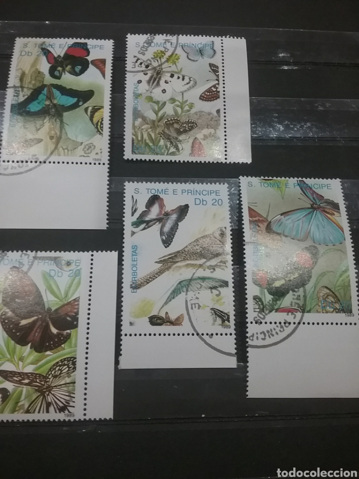 Timbres: Sello Tome y Principe mtdo/1989/mariposas/fauna/polilla/animales/insectos/naturaleza/
