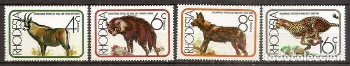 Timbres: RODESIA (Rhodesia). 1976. Yvert 274/277 ***. Fauna africana.