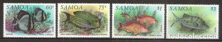 Sellos: SAMOA. 1993. Yvert 755/758 ***. Peces. - Foto 1