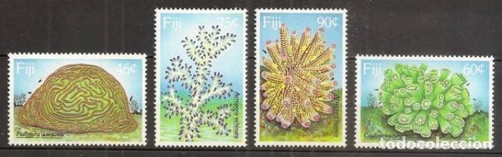 Selos: FIJI (FIYI). 1989. Yvert 603/606 ***. Fauna marina, corales.