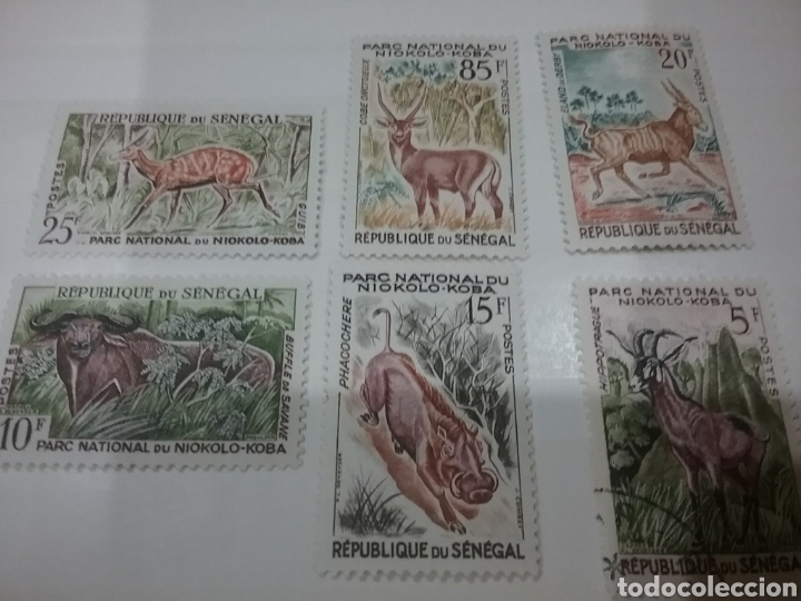 Timbres: Sellos R. Senegal nuevos(-1/5f)/1960/fauna/parque/Niokolo/Koba/buey/eland/antilope/facoquero/