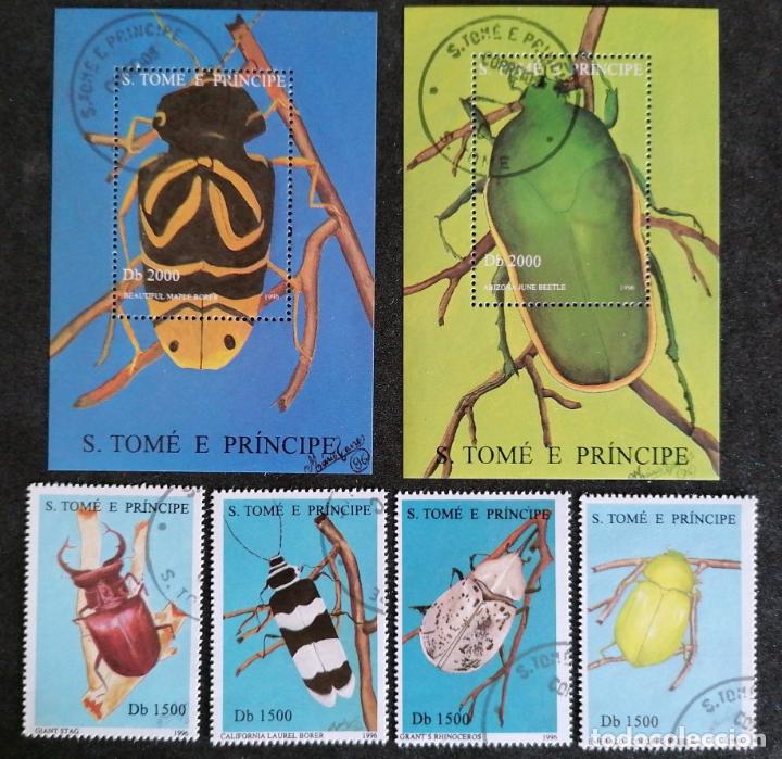 Sellos: SANTO TOME 1996 - INSECTOS .- - Foto 1