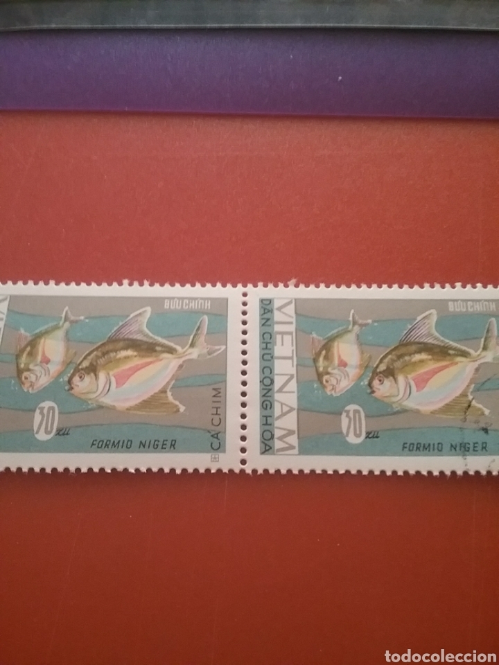 Sellos: Sello Vietnam Norte mtdo(1 de 6v)/1967/peces/pescado/animales/fauna/marina/LEER DESCRIPCION