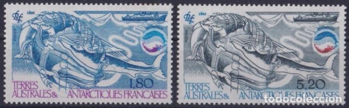 Selos: F-EX34342 TAAF ANTARCTIC POLAR MNH 1985 MARINE WILDLIFE FISH PECES WHALE BALLENA.