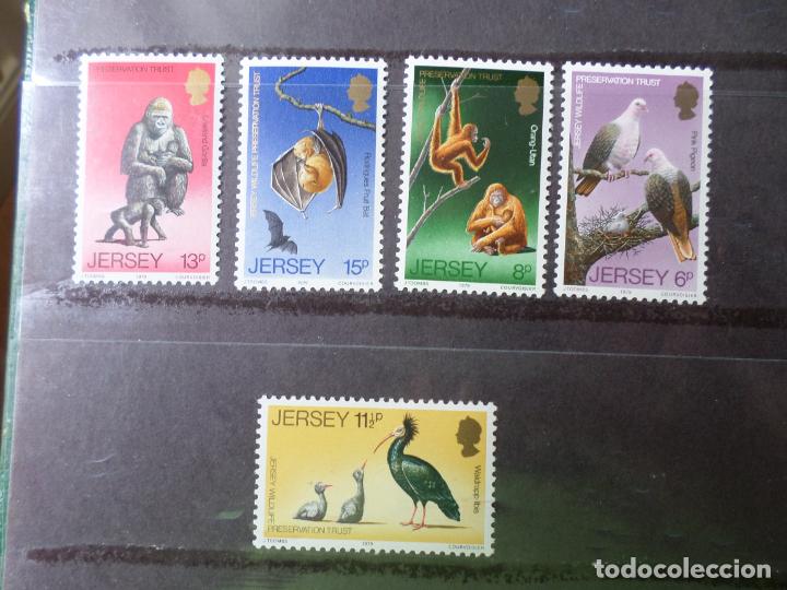 Timbres: :jersey, 1979, proteccion de los animales salvajes, Yvert 201/05