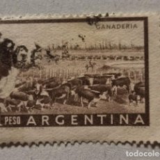 Sellos: SELLO USADO ARGENTINA 1958 ANIMALES. REBAÑOS. GANADERÍA. VACAS. Lote 362204930
